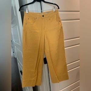 FREE Yellow mid rise, wide leg pants